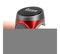 Counter Ring, Electronic Row Counters with Digital Display, Portable Finger Clicker Tool, 1 paquete ajustable para Knitting Prayer Lap Golf Goods Counting Button Type Track of Your Counts Easily