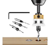 Countersink Drill Bit Set, 4X Adjustable Depth Design, 1/4 Inch Hex Shank, Heavy Duty Quick Change Tool for Woodworking and Carpentry, Sturdy 3.14x1.18 Pulgadas