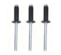 Countersunk Head Blind Rivets, 100Pcs 5mm 6.4mm Black Pop Rivets with Aluminum Grip and Steel Mandrel for Auto DIY Metal(5x16mm)