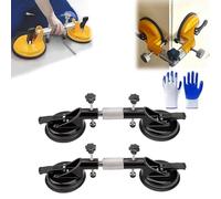 Countertop Alignment Clamps - Adjustable Granite Seam Setter With Vacuum Suction Cups,Heavy-Duty Installation Tools for Seam Joining and Leveling for Granite,Marble,Stone,Slab,Glass (Black,2PCS)