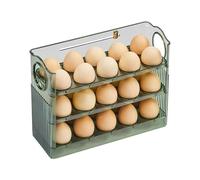 Countertop Egg Holder, Egg Organizer for Kitchen, Home Kitchen Egg Organizer, Refrigerator Egg Holder with 3 Layers, Flippable Egg Organizer for Efficient Storage and Easy Access