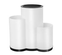 Countertop Spatula Organizer - Multipurpose Utensil Holder, Three Compartment Cutlery Rack, Silverware Storage Crock | Kitchen Cooking Setup, Wworkspace Organization, Daily Meal Preparation, Home