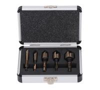 COUNTESINK DRILL BIT SET 5 FLUTES PRECISE COUNTERSINKING VERSATILE APPLICATION FOR WOOD METAL WORKING
