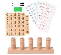 Counting Blocks, Math Counting Puzzle, Cognitive Skills Chunky Pieces Interactive Learning Cognitive Skills Counting Fun Shape Sorting, Learning Education Toy for 3+ Years Old Boys Girls