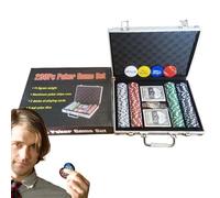 Counting Counters - Fichas de profesional, juego de fichas de | Juego de fichas duraderas con funda de transporte de aluminio para Texas Hold'em, Blackjack, noches de cartas, sala de