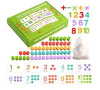 Counting Peg Board - Early Learning Math Tool for Children | Interactive Wooden Number Board with Color Coded Pegs, Perfect for Preschool, Kindergarten, Homeschool 9.06x6.5x1.38 in