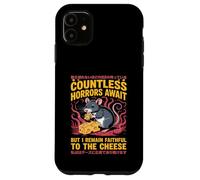 Countless Horrors Await Vintage Japanese Rat Meme Eat Cheese Carcasa para iPhone 11