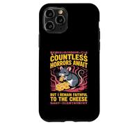 Countless Horrors Await Vintage Japanese Rat Meme Eat Cheese Carcasa para iPhone 11 Pro