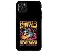Countless Horrors Await Vintage Japanese Rat Meme Eat Cheese Carcasa para iPhone 11 Pro Max