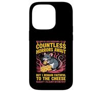 Countless Horrors Await Vintage Japanese Rat Meme Eat Cheese Carcasa para iPhone 14 Pro