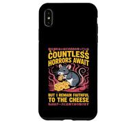 Countless Horrors Await Vintage Japanese Rat Meme Eat Cheese Carcasa para iPhone XS Max