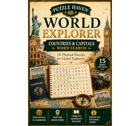 Countries & Capitals Word Search for Adults: 70 Themed Puzzles: Educational Activity Book for Geography Lovers - 15 Words Per Puzzle, Over 1,050 Words to Find, Complete Answer Key