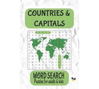 Countries & Capitals Word Search Puzzles: 55puzzles, Countries & Capitals , 6x9inches , 110 pages, gift for adults & kids.