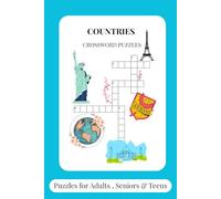 Countries Crossword Puzzles: Travel around the World | 6 x 9 inches,120 pages | 50+puzzles | Gifts for travel, holidays, relaxation and more.