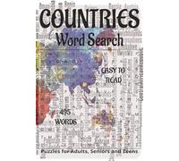 Countries Inspired/themed word search book.: Book is 6 X 9 inches, 110 pages with 55 Puzzles and 495 words with mostly easy to read print. Each puzzle contains words hidden horizontally, vertically, diagonally, forward, or backward.