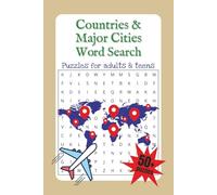 Countries & Major Cities Word Search: Easy to Read Word Searches about Countries, Cities and Geography | 6 x 9 inches, 110 pages | 50+ puzzles...Gift for Holidays, Travel and Relaxation