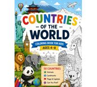 Countries of the World Coloring Book: Flags, Famous Landmarks, Animals, Food & Fun Facts for Kids Ages 4-8