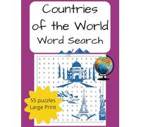 Countries of the World Word Search: A World Themed Puzzle Book | 55 Puzzles - Large Print (8.5x11inch) | Relaxing fun for Adults, Seniors and Teens.