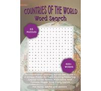 Countries of the World Word Search Puzzle Book: ord Searches with Easy to Read Print about Geography, World, Cities, Landmarks, Travel and More | 6x9 ... (The Global Explorer Word Search Series)
