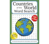 Countries of the World Word Search: Word searches with easy-to-read print about nations, ccountries, and world geography. 6 x 9 inches, 110 pages, 50+ ... for vacations, holidays, and spare time.