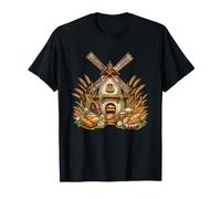 Country Bakery Molino de Viento Pan Fresco Pan de Trigo Camiseta