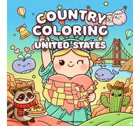 Country Coloring: United States in Bold and Easy Illustrations Featuring National Landmarks, Iconic Cities, and Scenic Landscapes for Relaxation