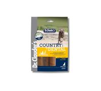 Country Dental Snack Pollo | Masticable para Perros medianos | 120 g | Dr.Clauder's | Alimento complementario | Para el cuidado dental diario | Con carne de pollo y de oreja de cerdo