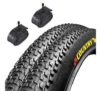 Country EBA29MBB - 2 neumáticos de goma negra con 2 cámaras para Mountain Bike MTB (29 x 2,125 cm) (57-622)