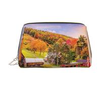 Country Farm - Bolsa organizadora de artículos de tocador de cuero, bolsa de maquillaje para mujer, Gold, Talla única, Neceser