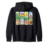 Country Farm Fair Baseball American Art Sudadera con Capucha