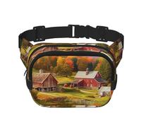 Country Farm - Riñonera pequeña a la moda cruzada ligera para mujeres y hombres, correr, entrenamiento, senderismo, viajes