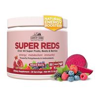 Country Farms Super Reds - Superalimento energizante de polifenol, antioxidantes, mezcla de bebidas, 20 porciones