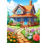 Country Gardens and Cozy Barns: A Relaxing 500-Page Coloring Book for All Ages.: A beautiful escape into fields, flowers, and rustic charm for creative minds.