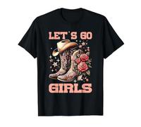 Country Girls Rodeo Mujer Cowboy Sombrero Niños Lets Go Girls Meme Camiseta gráfica económica, Hombre, Negro, L