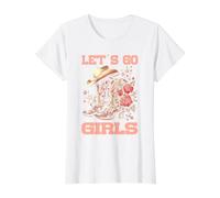 Country Girls Rodeo Mujer Cowboy Sombrero Niños Lets Go Girls Meme Camiseta gráfica económica, Mujer, Blanco, XL