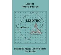 Country Lesotho Word Searches: Puzzle Book 6x9”, 111 pages, 50+ Puzzles,… Gift for ;Travellers, Study, during Vacation, Holiday or Time to Relax