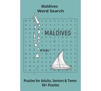 Country Maldives Word Searches: Puzzle Book 6x9”, 111 pages, 50+ Puzzles,… Gift for ;Travellers, Study, during Vacation, Holiday or Time to Relax