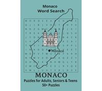 Country Monaco Word Searches: Puzzle Book 6x9”, 111 pages, 50+ Puzzles,… Gift for ;Travellers, Study, during Vacation, Holiday or Time to Relax