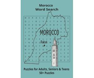 Country Morocco Word Searches: Puzzle Book 6x9”, 111 pages, 50+ Puzzles,… Gift for ;Travellers, Study, during Vacation, Holiday or Time to Relax