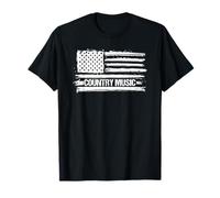 Country Music American Flag Deep South Musical Camiseta