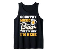 Country Music and Beer That's Why Funny Drinking Team Beer Camiseta sin Mangas