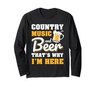 Country Music and Beer That's Why Funny Drinking Team Beer Manga Larga