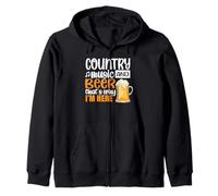 Country Music and Beer Thats Why Im Here Drinking Team Beer Sudadera con Capucha