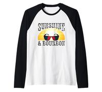 Country Music Babe Sunshine y Bourbon Whisky Hunter Camiseta Manga Raglan