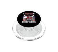 Country Music Cowboy Boots & Pickup Trucks Lovers Trucker PopSockets PopGrip para MagSafe