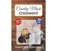 Country Music Crossword Puzzles: Crossword Puzzles about Country Music, Instruments, Music History and More, 6x9 ,120 pages, Easy to Read Print, ... Gift for Vacations, Holidays, and Free Times
