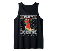 Country Music Girl Line Dance Suéter Feo de Navidad Camiseta sin Mangas
