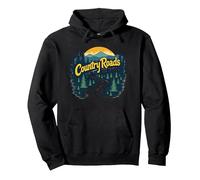 Country Roads Old Row Nostalgia para Hombres Sudadera con Capucha, Unisex para Adultos, Negro, L