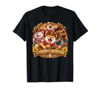 Country & Western Capybara Shiba-Inu con Guitarra Musical Camiseta