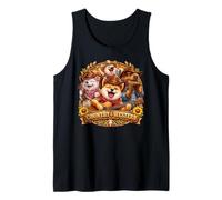 Country & Western Capybara Shiba-Inu con Guitarra Musical Camiseta sin Mangas